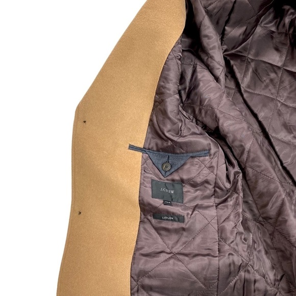 J.CREW Ludlow Wool and Cashmere Blend Quilted Lined Classic Coat Camel Tan 36S - Picture 9 of 15